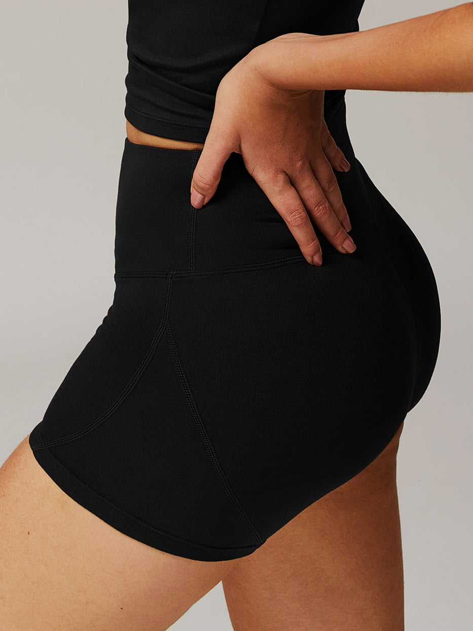 Yoga-Shorts mit hohem Bund