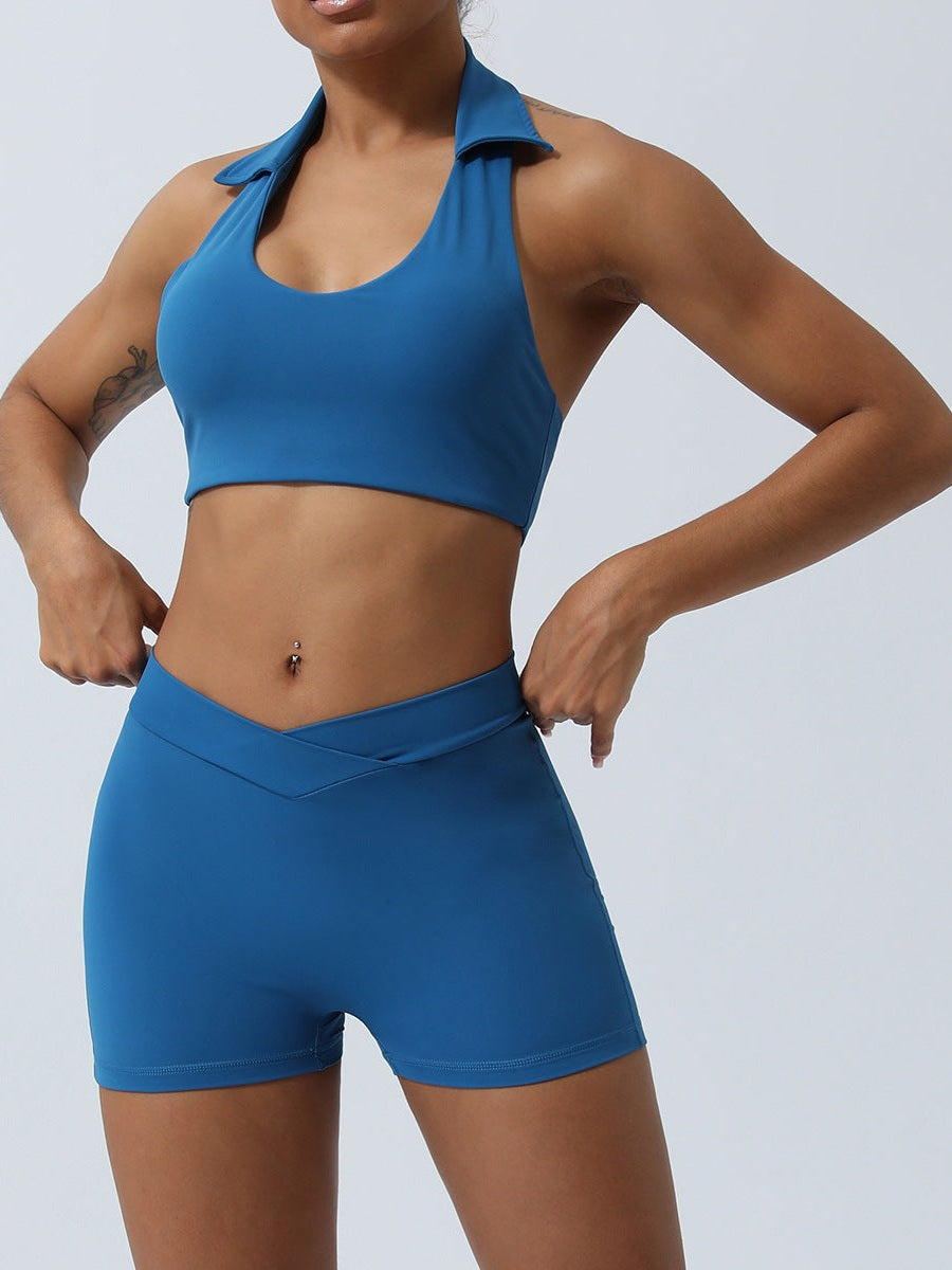 Navy Blue Shorts Suit