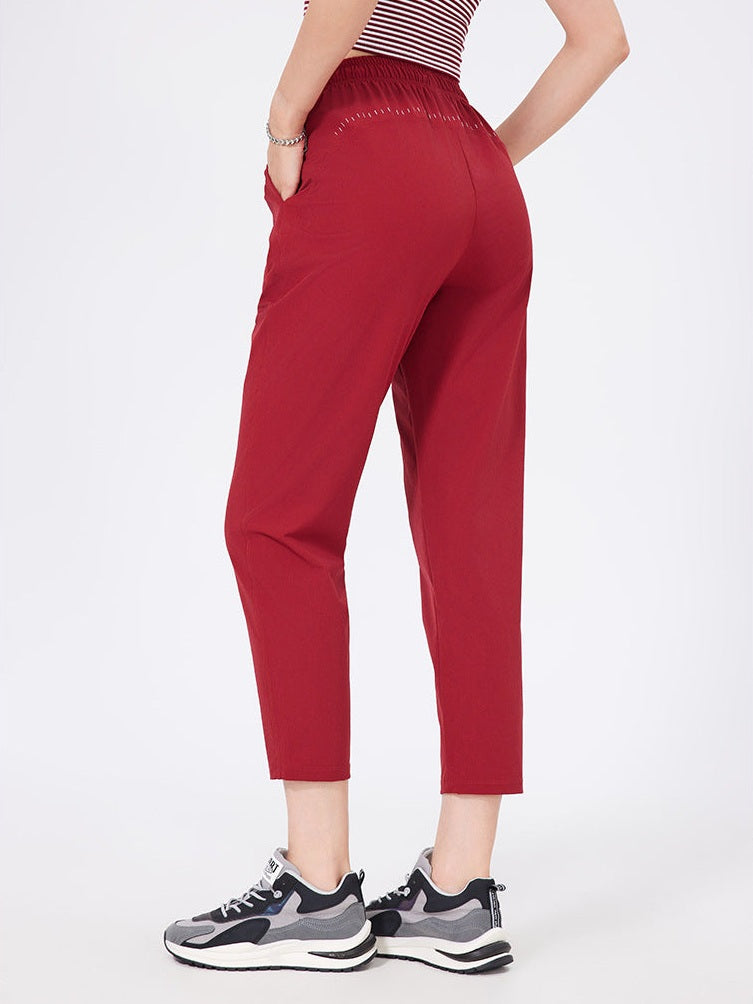 Ankle-Tied Cropped Sweatpants