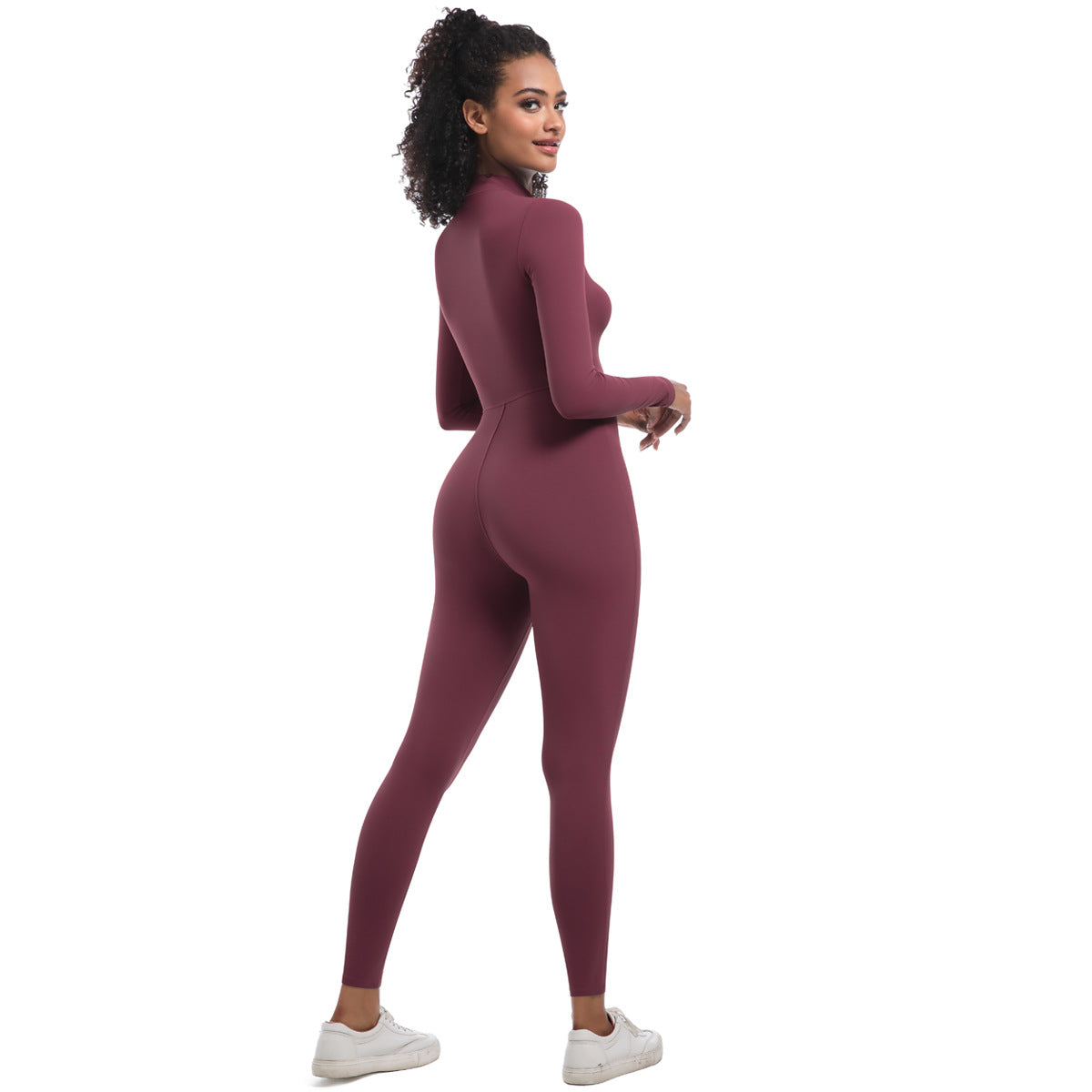 Zippered Yoga Jumpsuit
