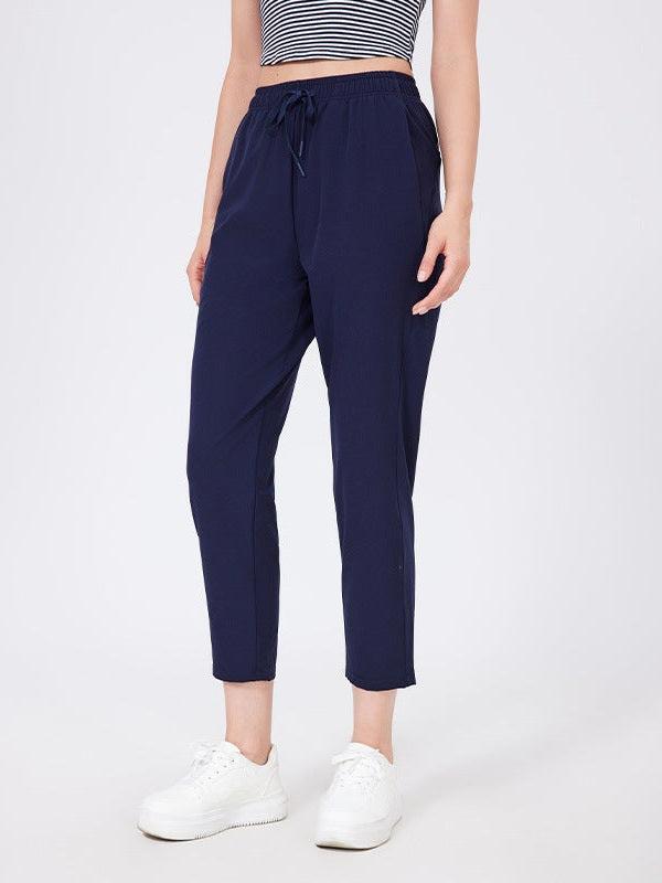 Ankle-Tied Cropped Sweatpants