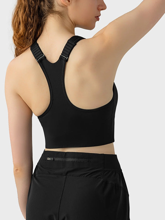 Front Zip Sports Bra