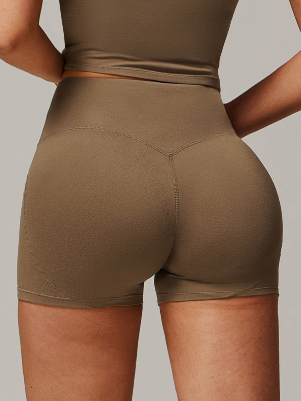 Yoga-Shorts mit hohem Bund