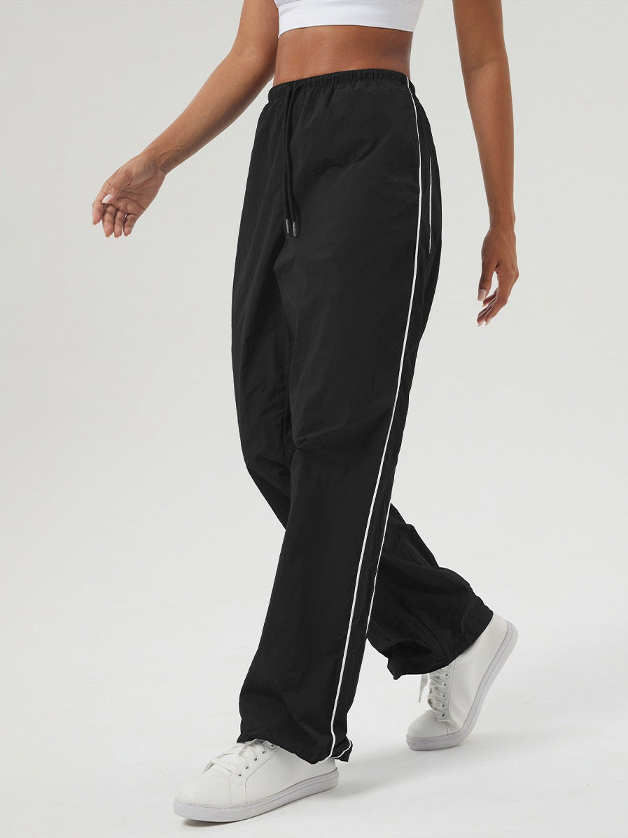 Baggy Striped Drawstring Trousers