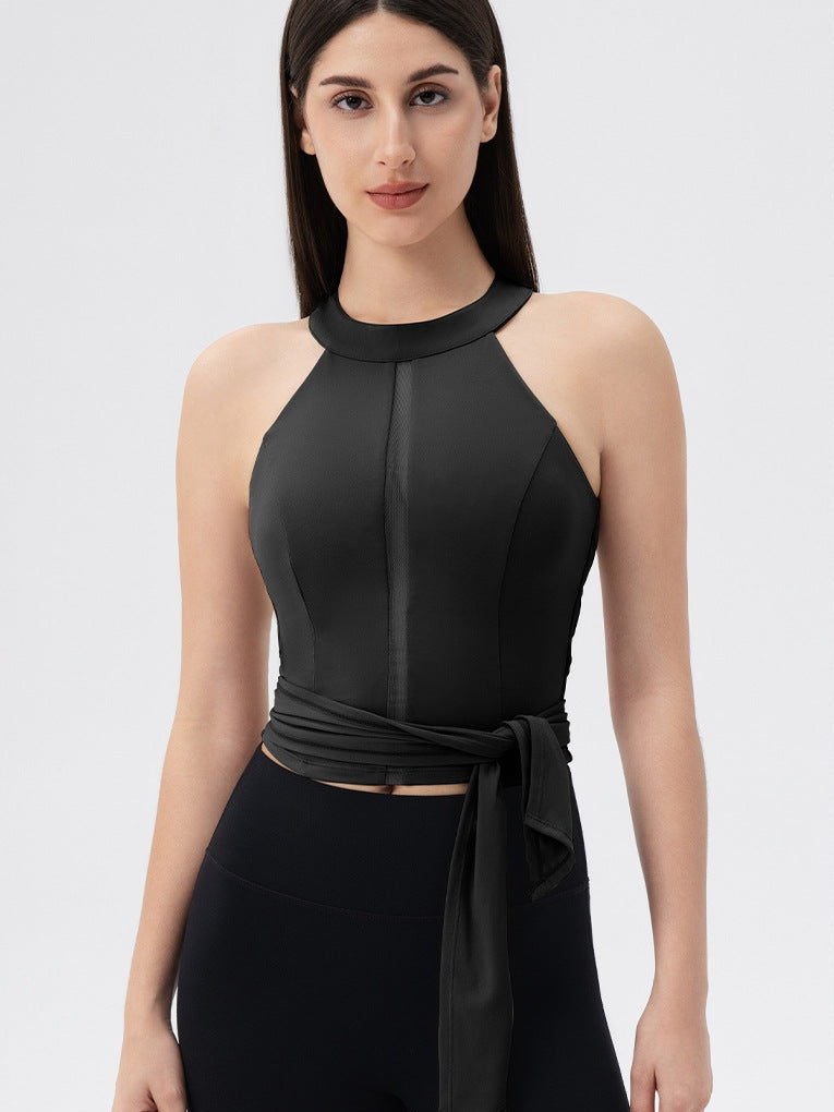 سترة يوغا مزودة بوسادة صدر برباط