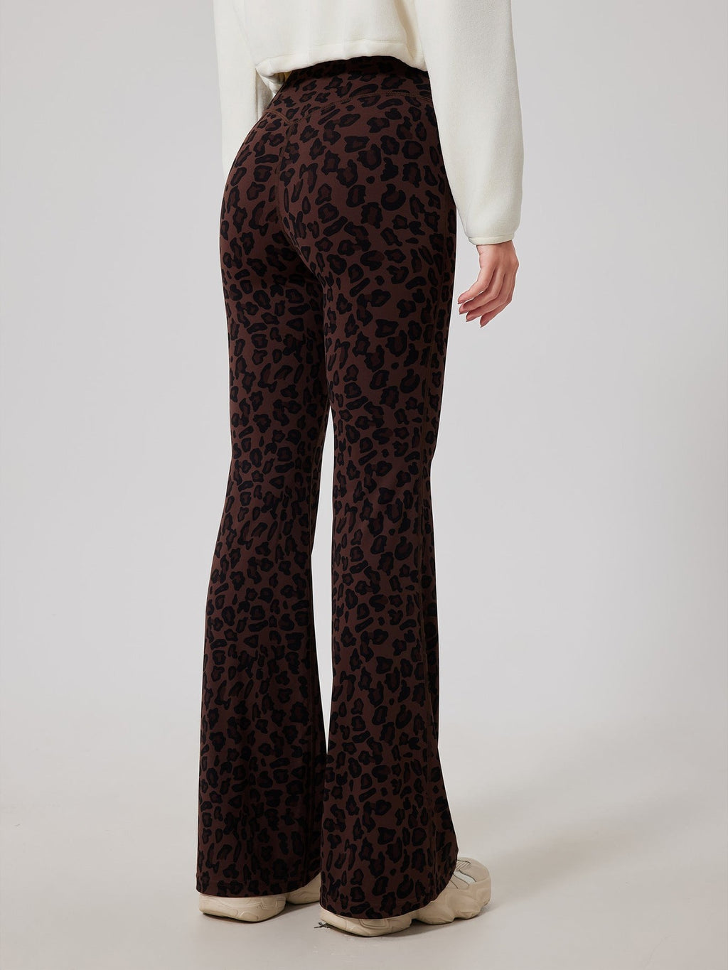 Leopard Print Bell-Bottom Yoga Pants