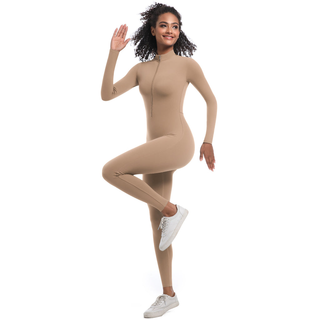 Zippered Yoga Jumpsuit