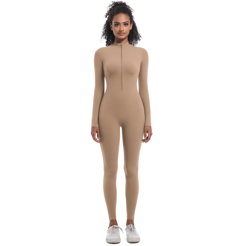 Zippered Yoga Jumpsuit