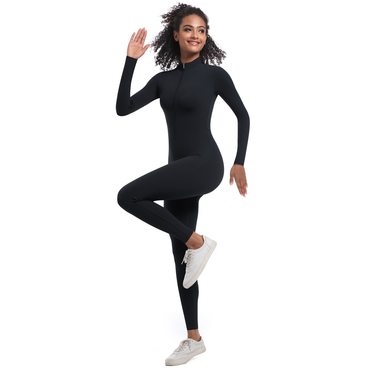Zippered Yoga Jumpsuit