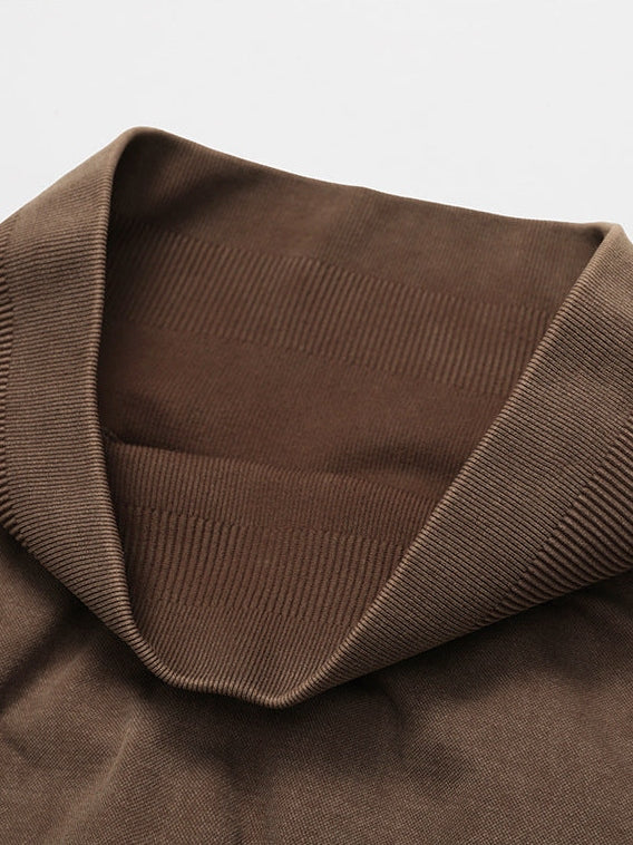 شورت يوغا عالي الخصر بدون درزات ومغسول بالحجر