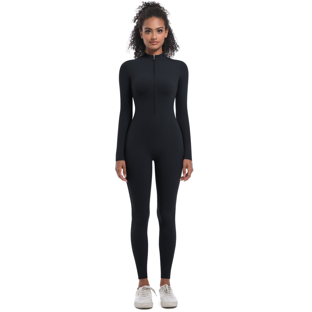 Zippered Yoga Jumpsuit