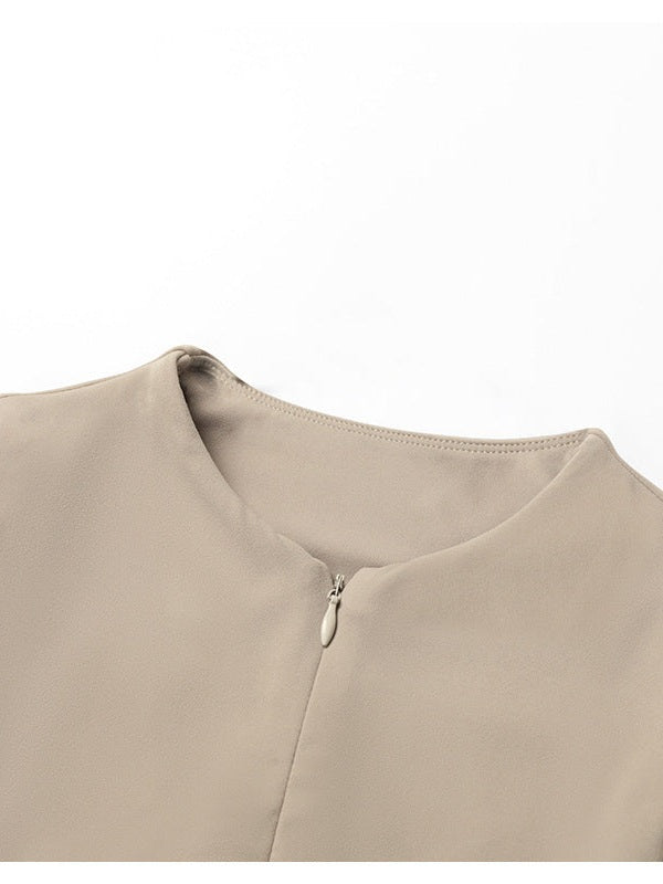 Two-Piece Stand Collar Dress