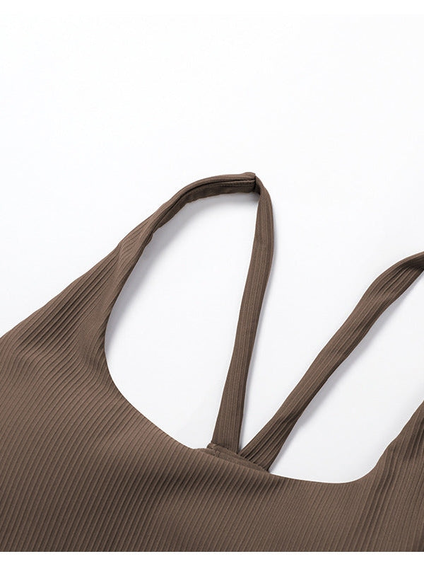 قميص يوغا ضيق الظهر