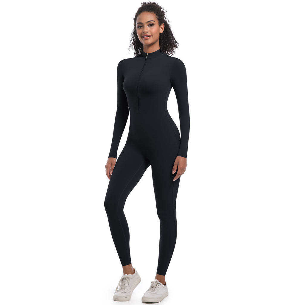 Zippered Yoga Jumpsuit