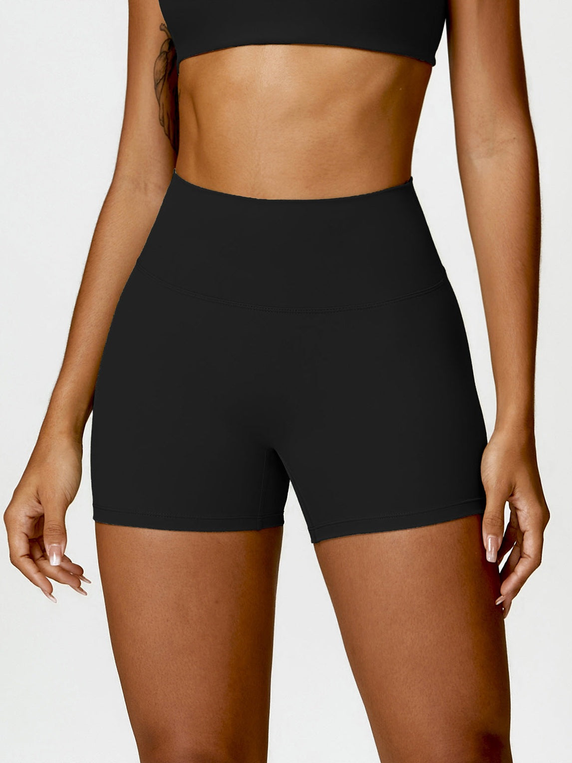Yoga-Shorts mit hohem Bund
