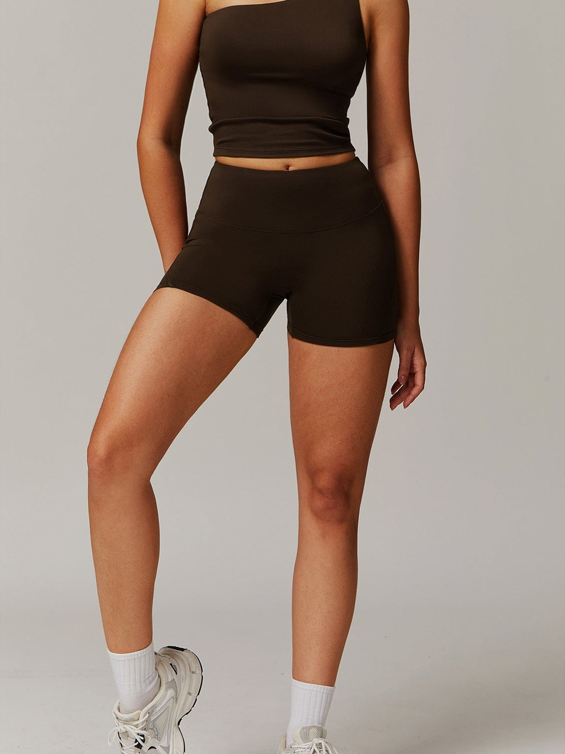 Yoga-Shorts mit hohem Bund