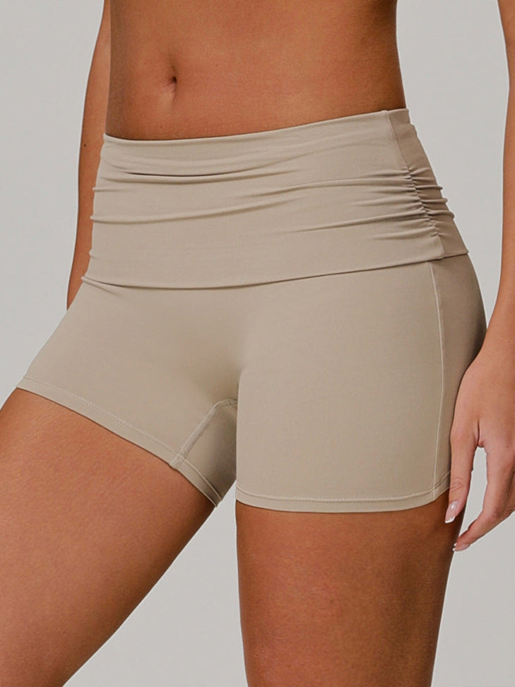 Yoga-Shorts mit hohem Bund