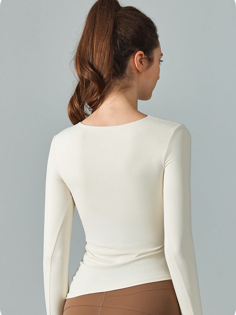 Asymmetric Ruched Sports Top