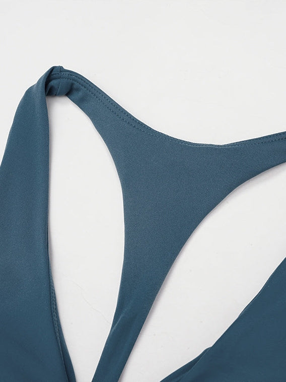 Pleated Backless Yoga Bra