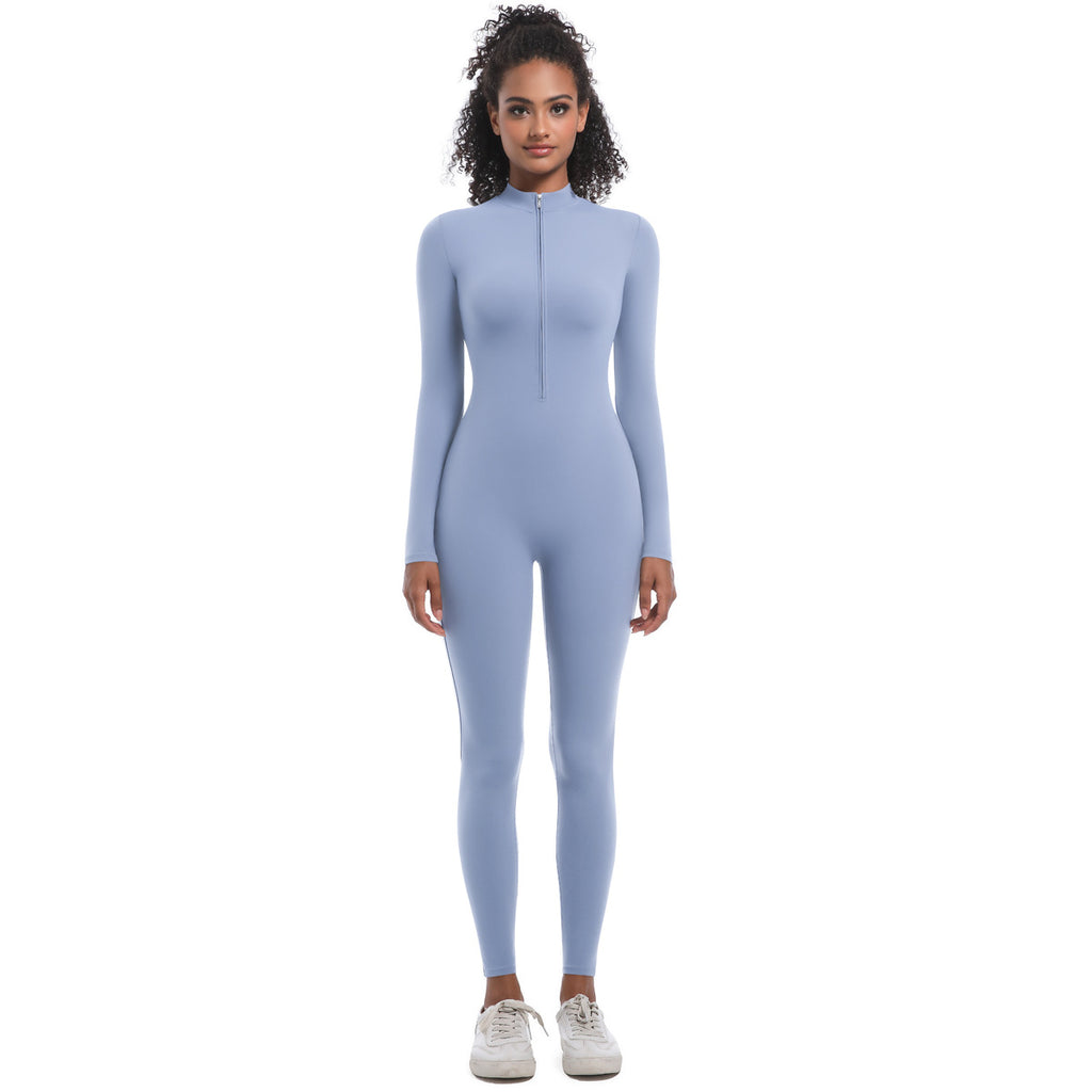 Zippered Yoga Jumpsuit