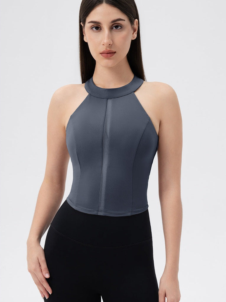 سترة يوغا مزودة بوسادة صدر برباط