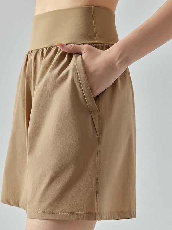 شورت يوغا عالي الخصر