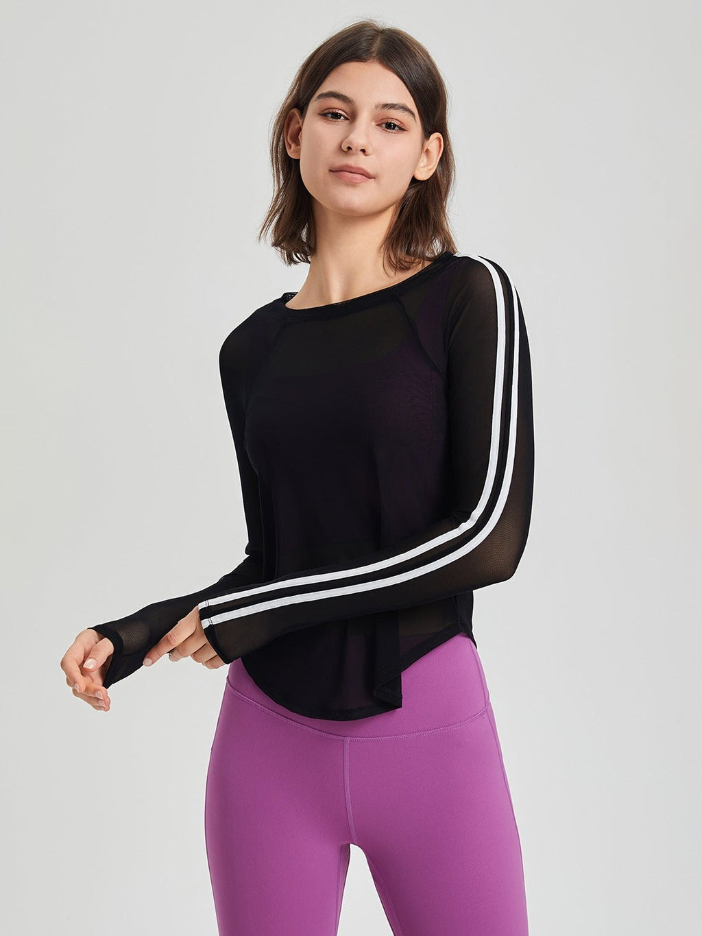 Mesh Long Sleeve T-Shirt