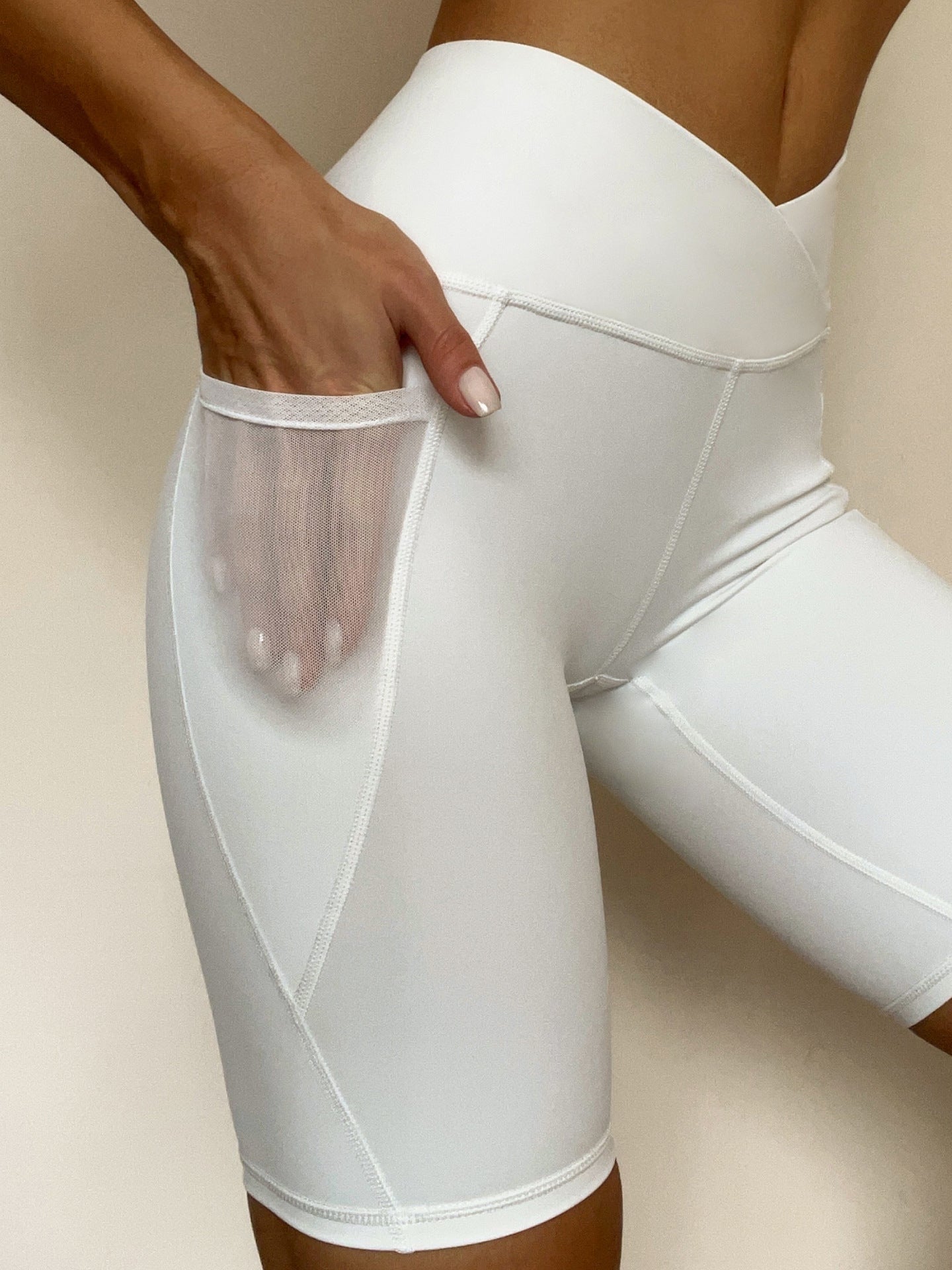 Optical White Shorts