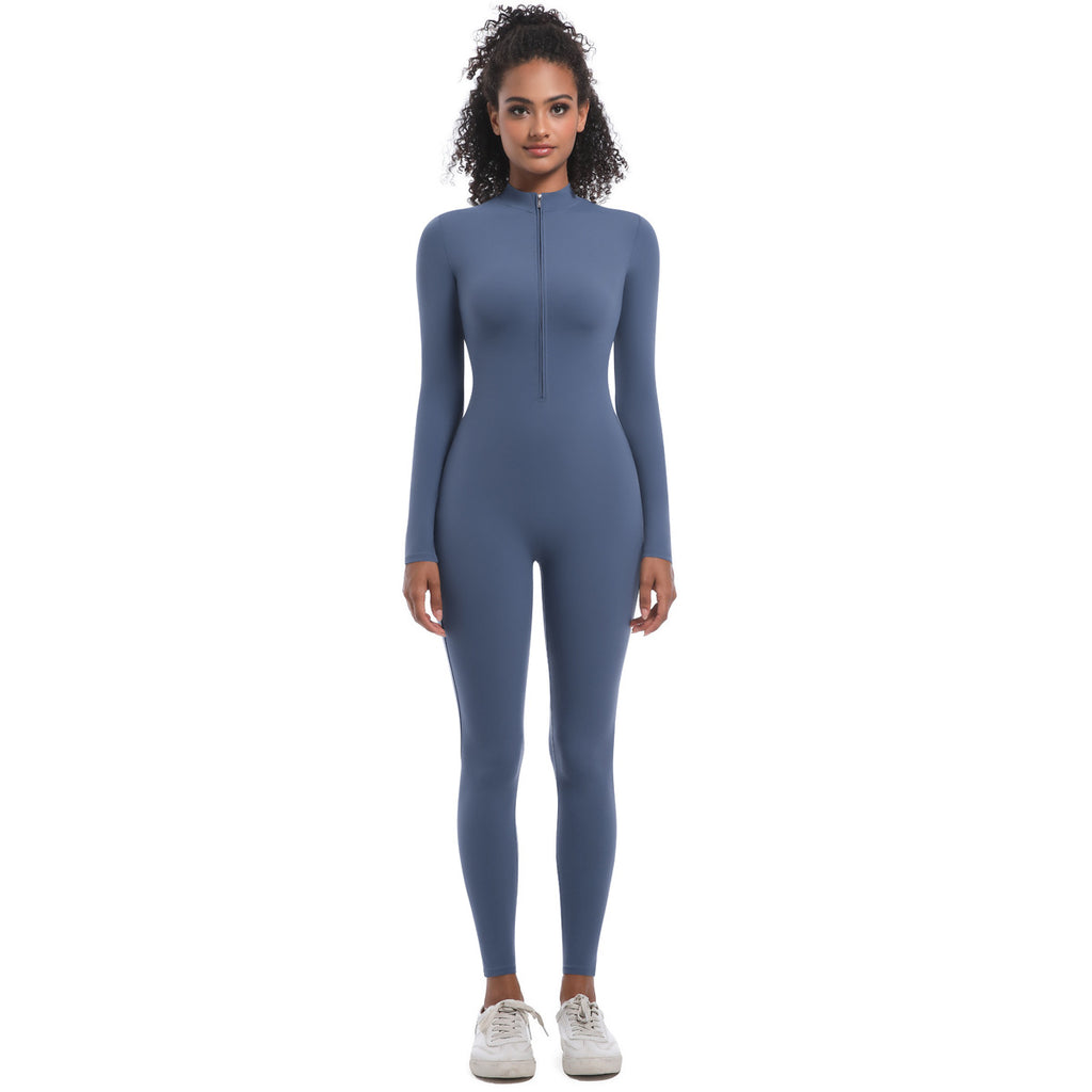 Zippered Yoga Jumpsuit