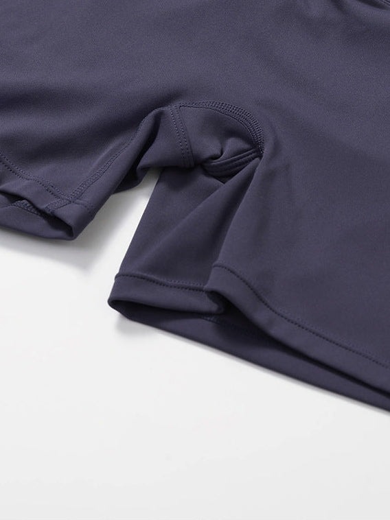 Short Sleeve Bell-Bottom Pants Cream Apricot