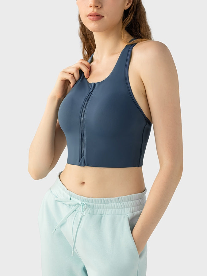 Front Zip Sports Bra