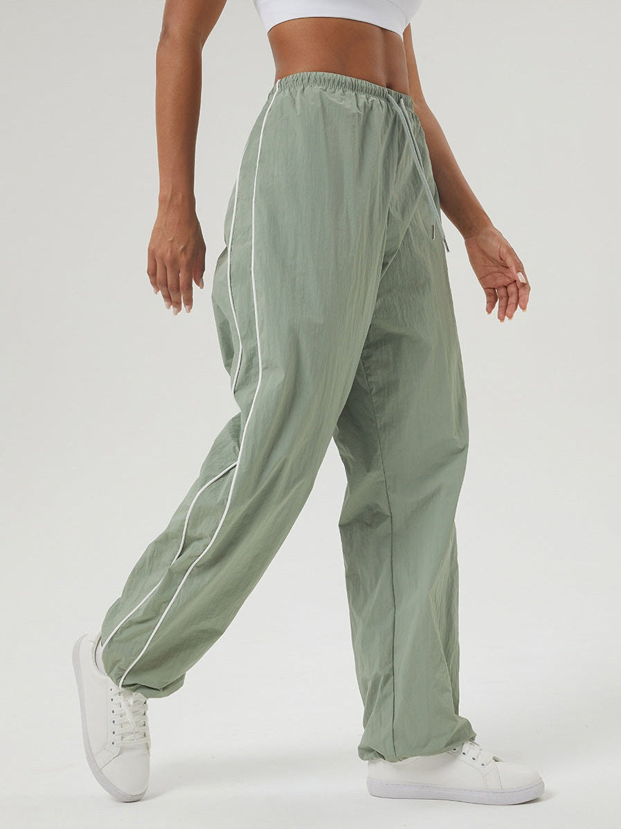 Baggy Striped Drawstring Trousers