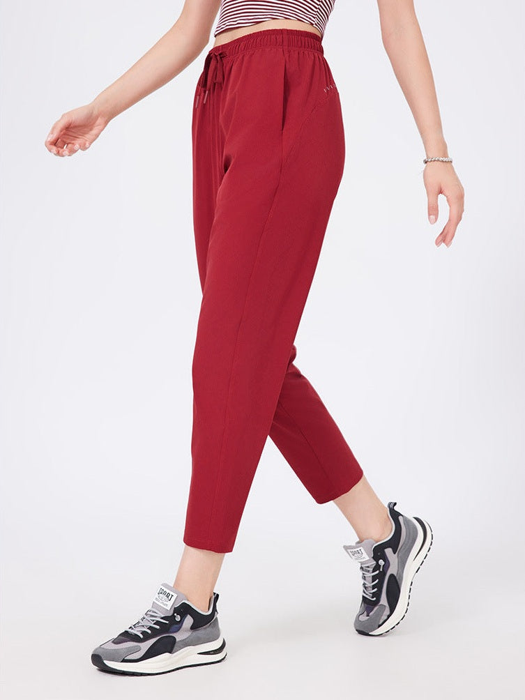 Ankle-Tied Cropped Sweatpants