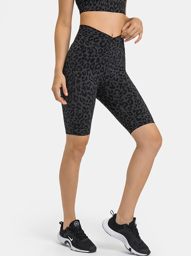 بنطال يوغا بجيوب متقاطعة على الخصر