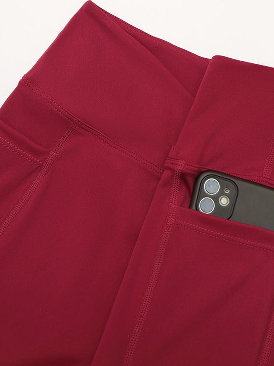 شورت يوغا بخصر متقاطع