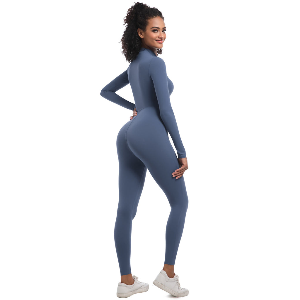 Zippered Yoga Jumpsuit