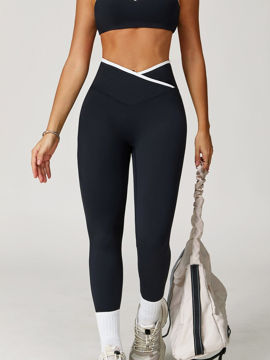 Cross-High Waist Yoga Leggings
