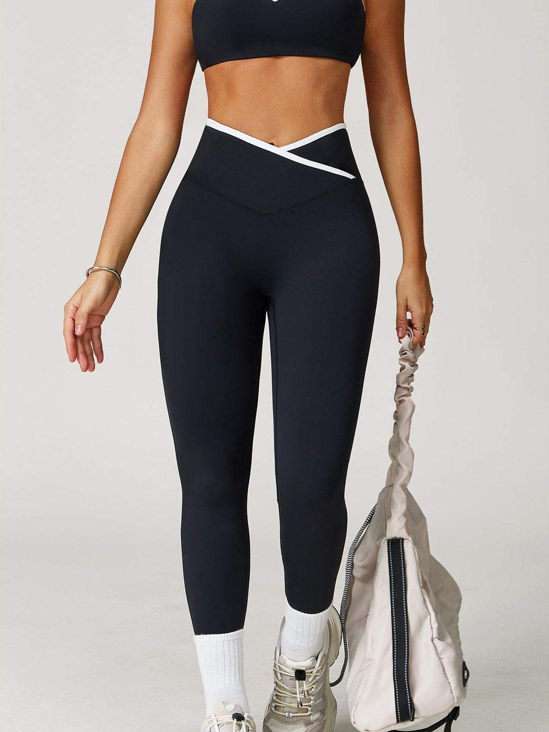 Cross-High Waist Yoga Leggings