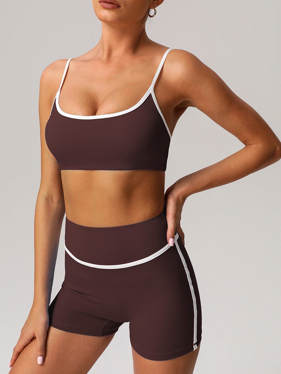 حمالة صدر رياضية متباينة اللون مع وسادات