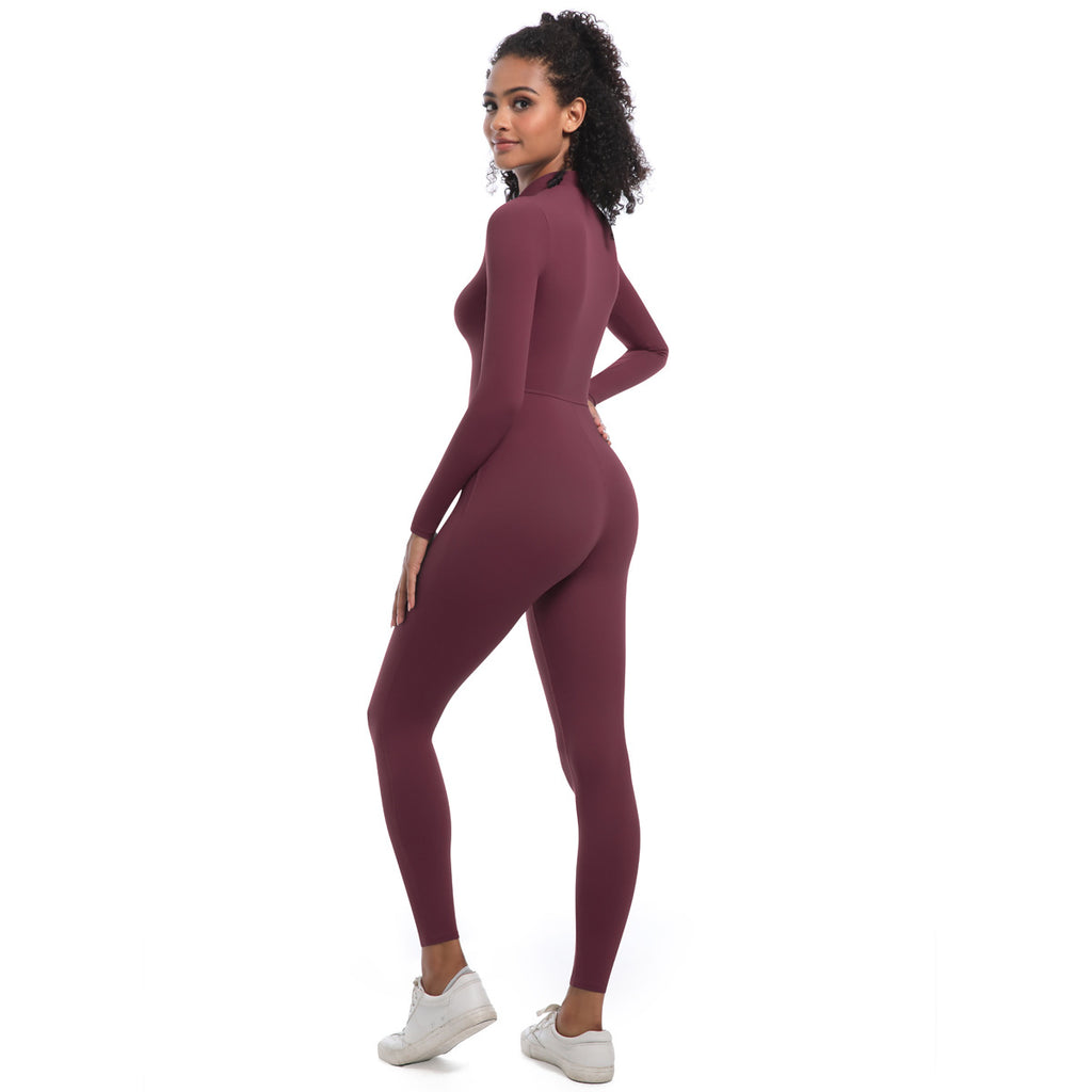 Zippered Yoga Jumpsuit