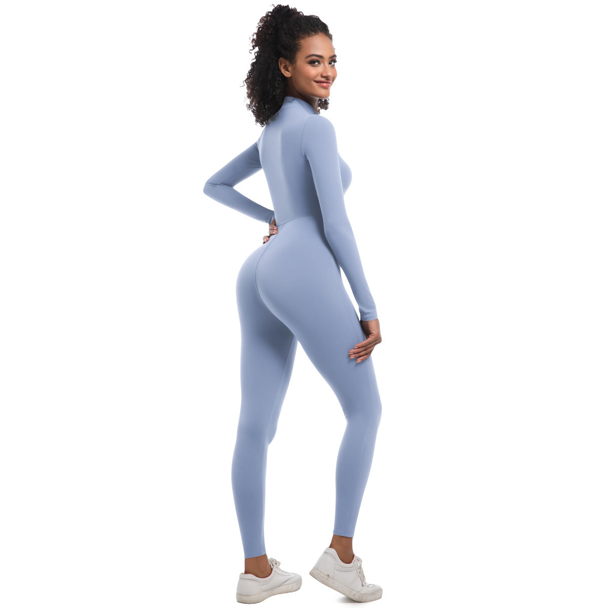 Zippered Yoga Jumpsuit