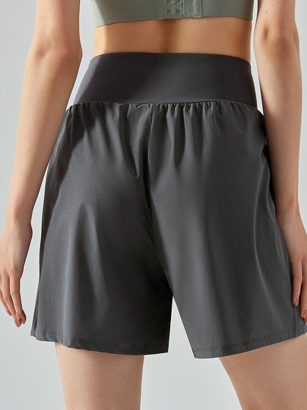 شورت يوغا عالي الخصر