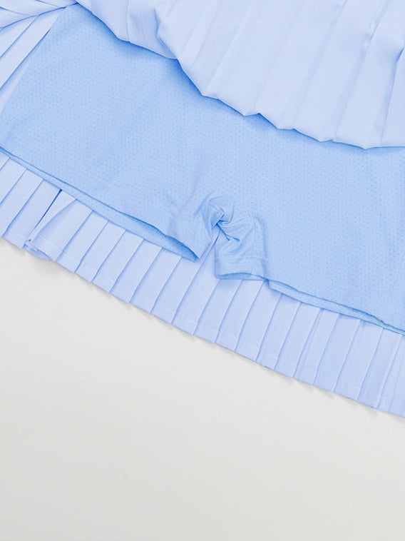 تنورة تنس مطوية بخصر مرتفع