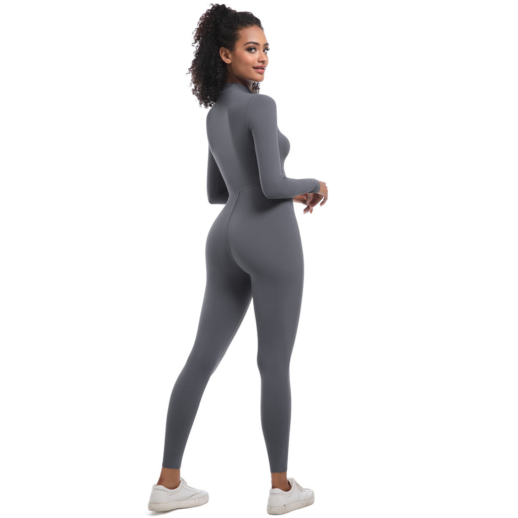 Zippered Yoga Jumpsuit
