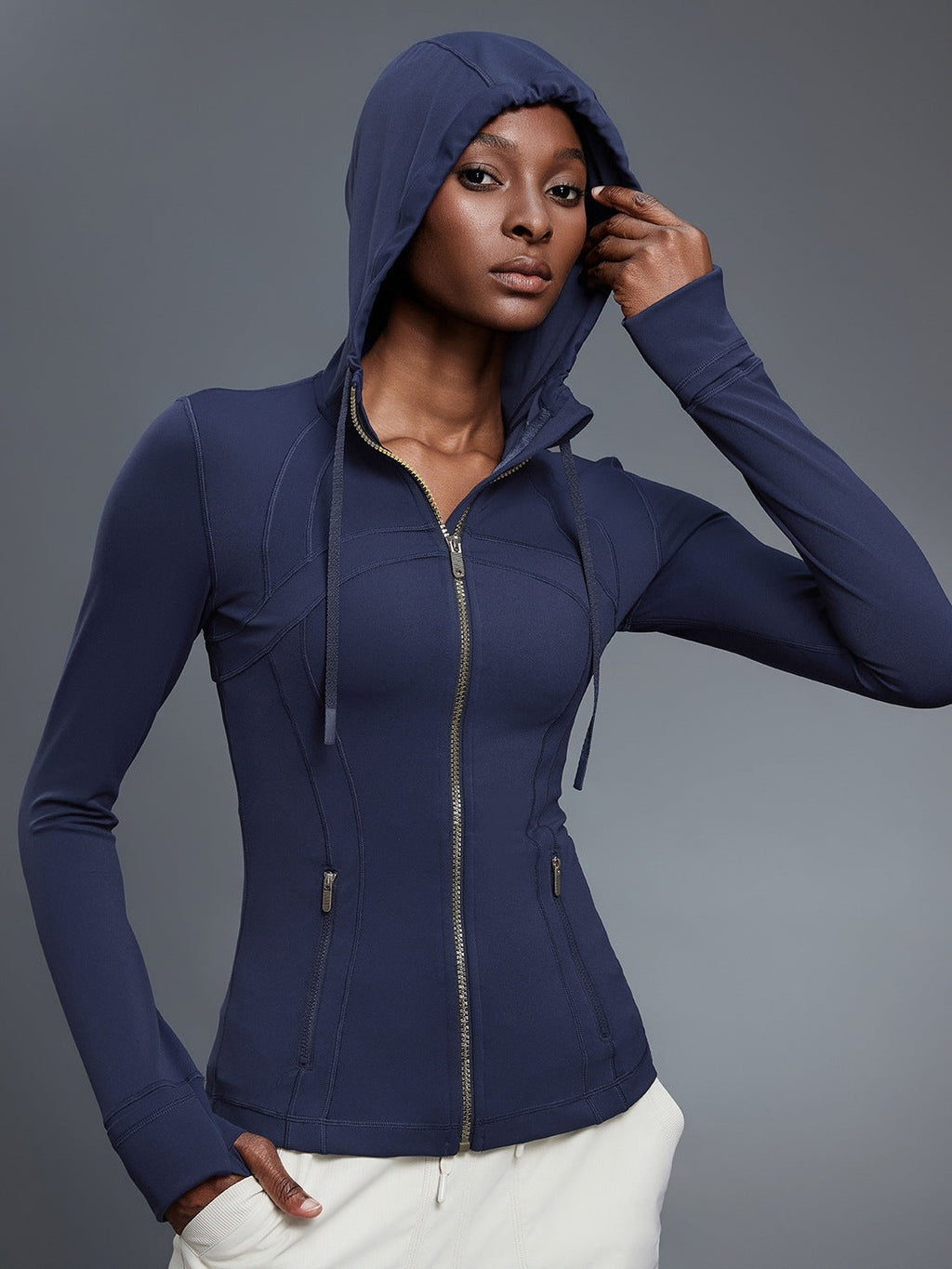 Yogajacke mit Kapuze