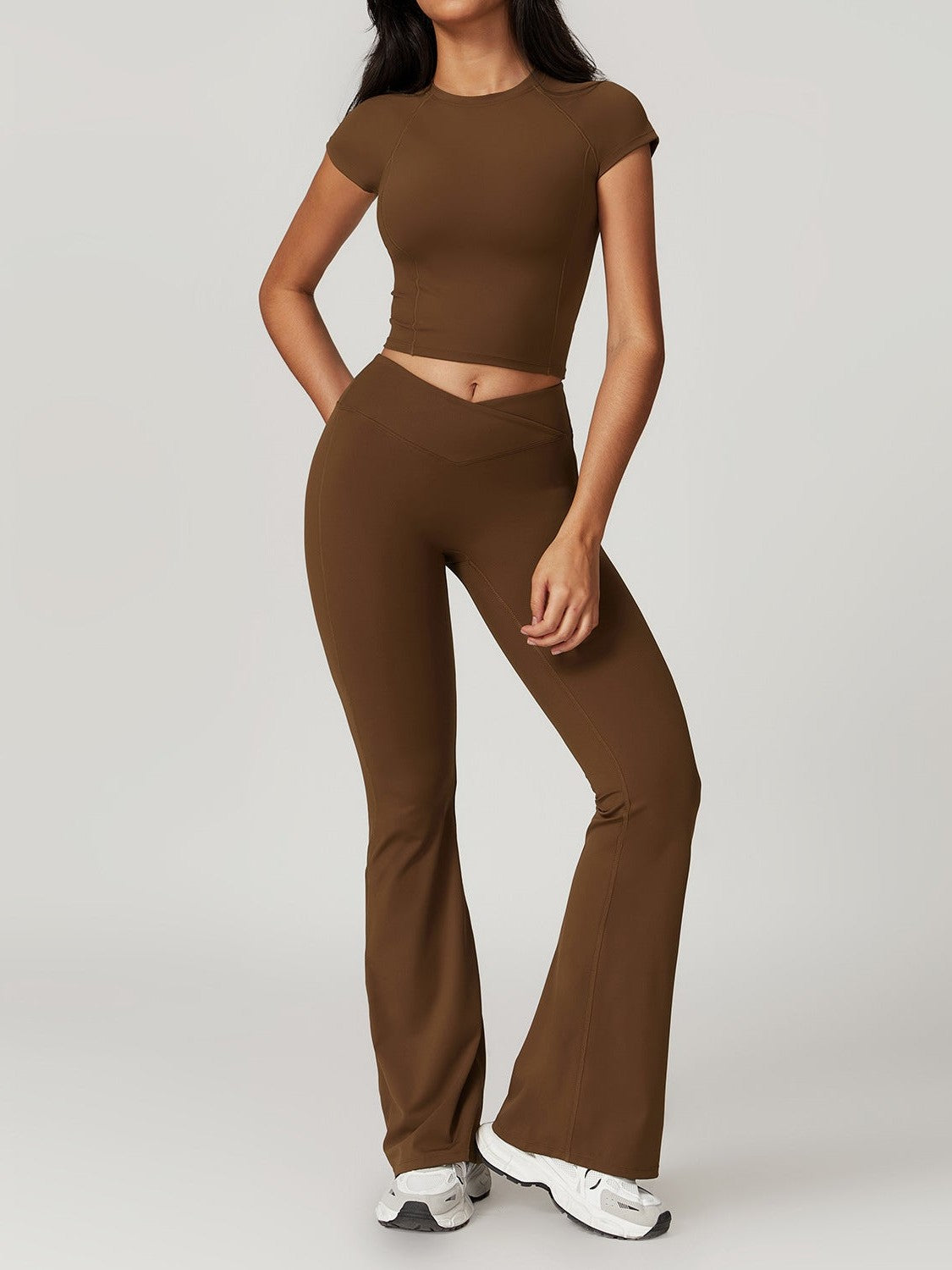 Short Sleeve Shorts Cream Apricot