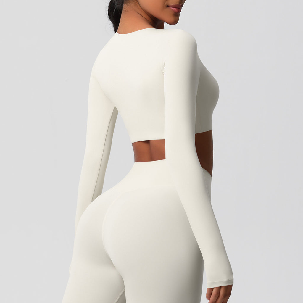 بلوزة شتوية بأكمام طويلة مع وسادة صدر