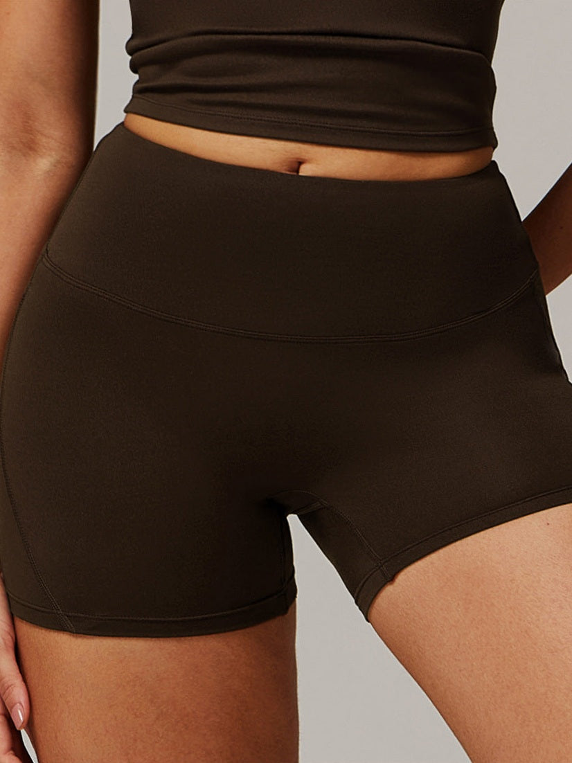 Yoga-Shorts mit hohem Bund