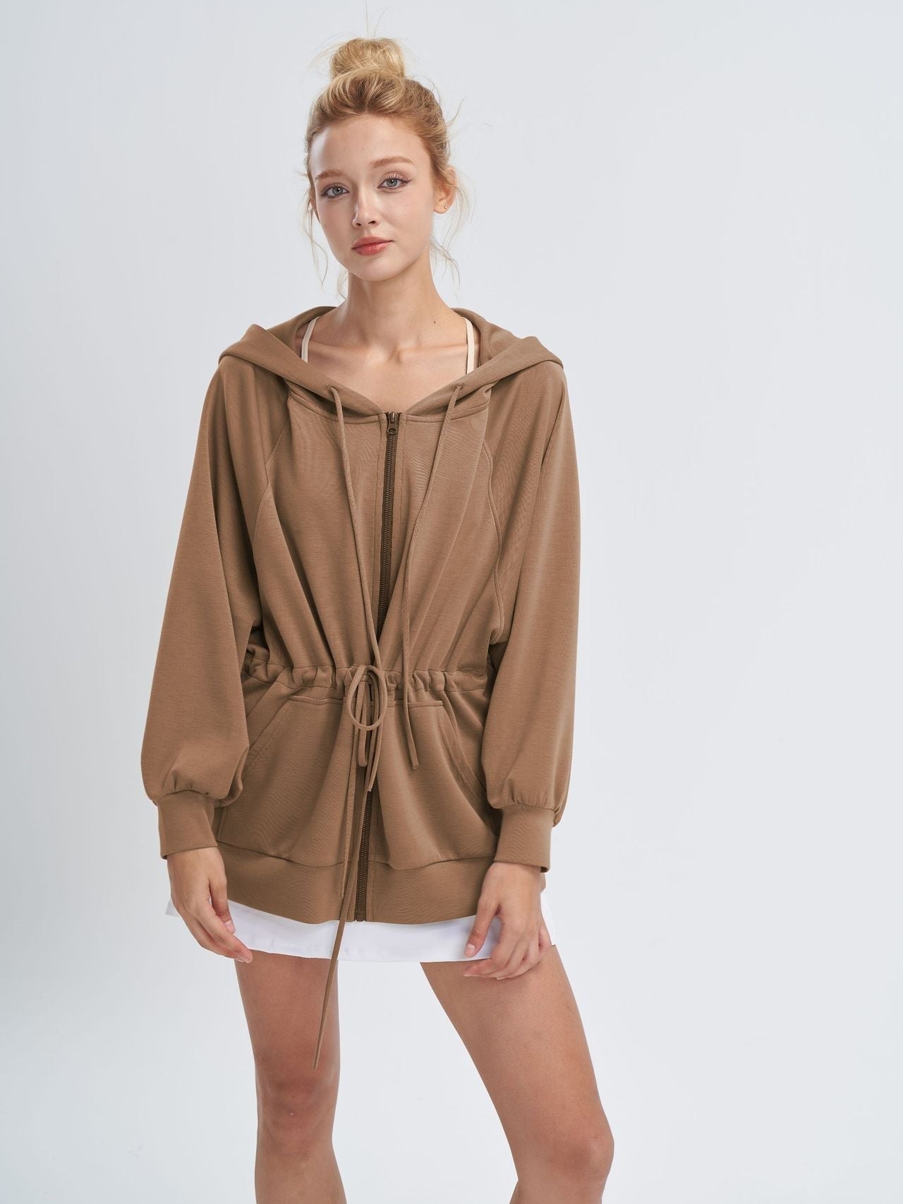 Kapuzenjacke mit Reißverschluss