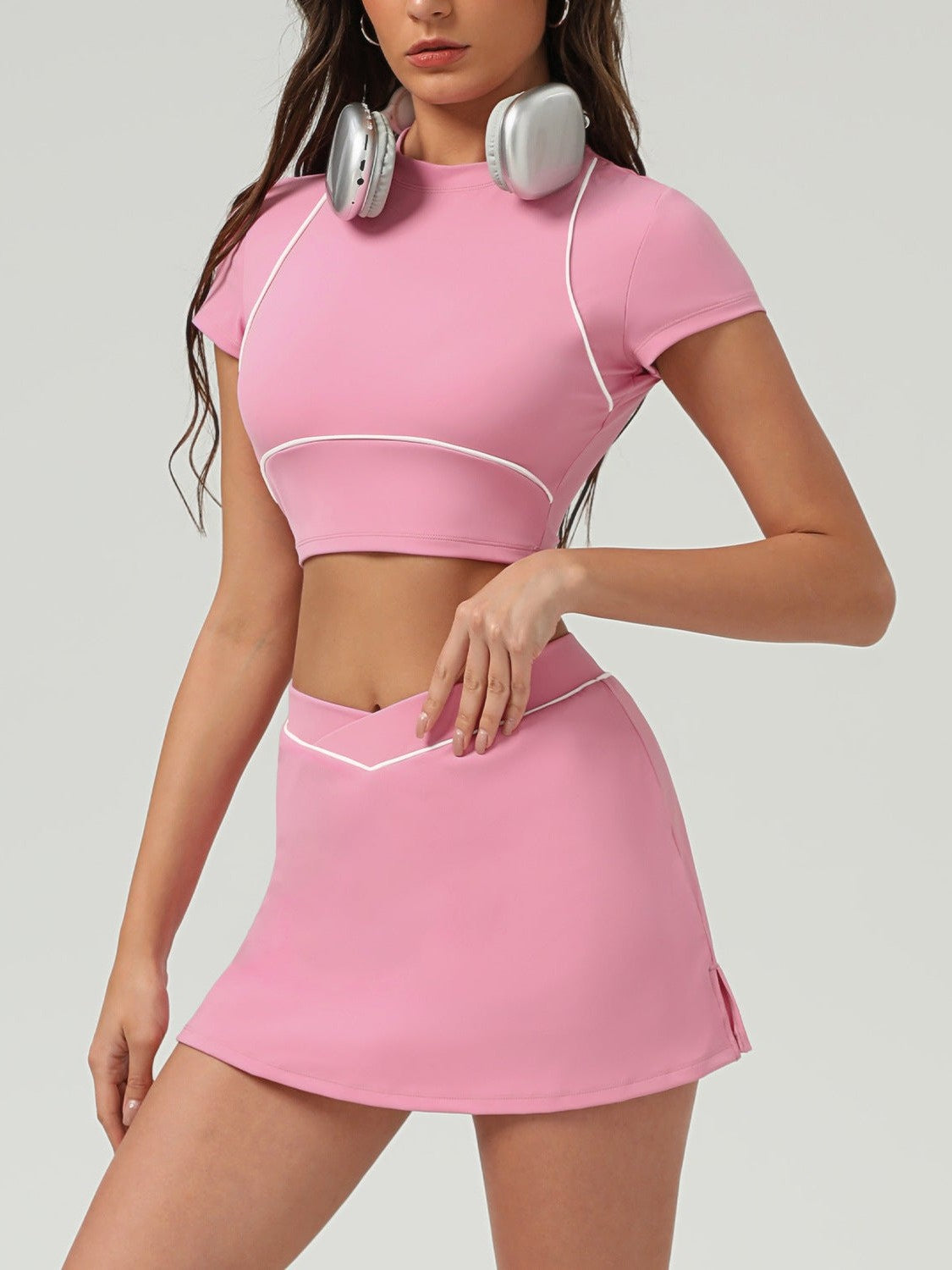 Pink Short-Sleeved Skirt